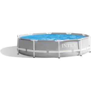 INTEX 26701EH Prism Frame Premium Above Ground Swimming Pool Set: 10ft x 30in – Includes 330 GPH Cartridge Filter Pump – SuperTough Puncture Resistant – Rust Resistant – 1185 Gallon Capacity(10′ x 30″)