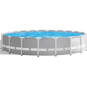 INTEX 26701EH Prism Frame Premium Above Ground Swimming Pool Set: 10ft x 30in – Includes 330 GPH Cartridge Filter Pump – SuperTough Puncture Resistant – Rust Resistant – 1185 Gallon Capacity(22’ x 48”)
