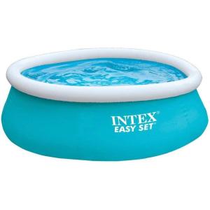 INTEX 28101EH Easy Set Inflatable Swimming Pool: 6ft x 20in – Puncture-Resistant Material – Quick Inflation – 232 Gallon Capacity – 16in Water Depth