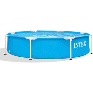 INTEX 28205EH Metal Frame Above Ground Swimming Pool: 8ft x 20in – Puncture-Resistant Material – Easy Assemble – Rust Resistant – 483 Gallon Capacity(8′ x 20″)
