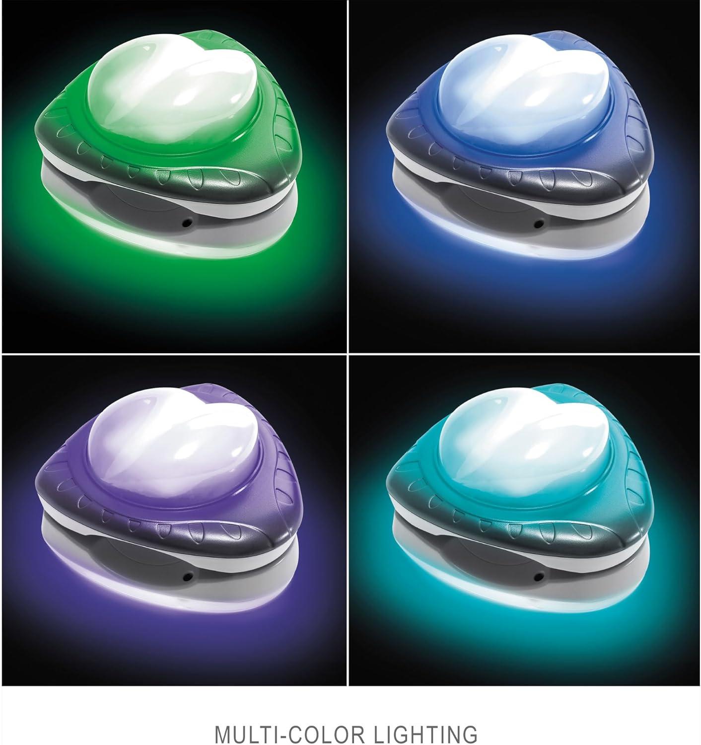 imageIntex Underwater LED Magnetic Above Ground Wall Pool Light with Magnetic Transmitter and 4 Options MulticolorWhiteWall Light