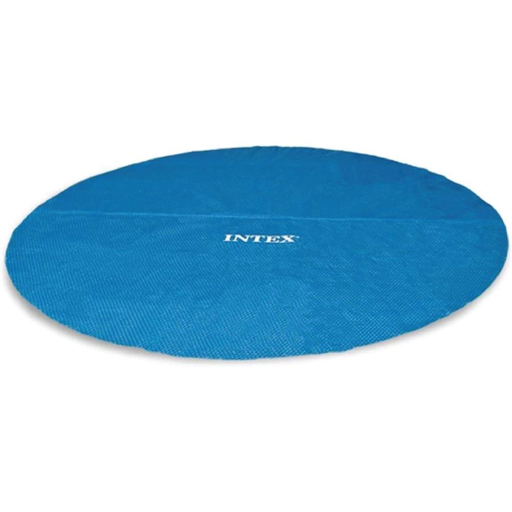 imageINTEX 28011E Solar Pool Cover For 10ft Round Easy Set and Metal Frame Pools  Insulates Pool Water  Reduces Water Evaporation  Keeps Debris Out  Reduces Chemical Consumption15 Round