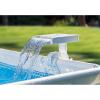 Intex 28090E Innovative Hydroelectric 3 Multi Colored LED Relaxing Waterfall Cascade Above Ground Swimming Pool Attachment, White(Pools)