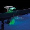 Intex 28090E Innovative Hydroelectric 3 Multi Colored LED Relaxing Waterfall Cascade Above Ground Swimming Pool Attachment, White(Pools)