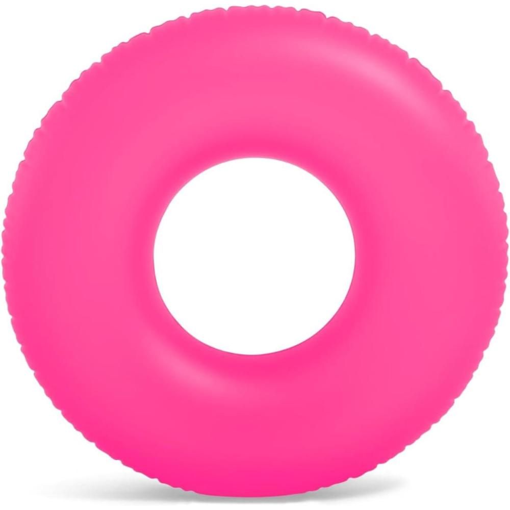 imageINTEX Inflatable Neon Frost Tube 36 Diameter 132lb Weight Capacity One Tube Color May Vary
