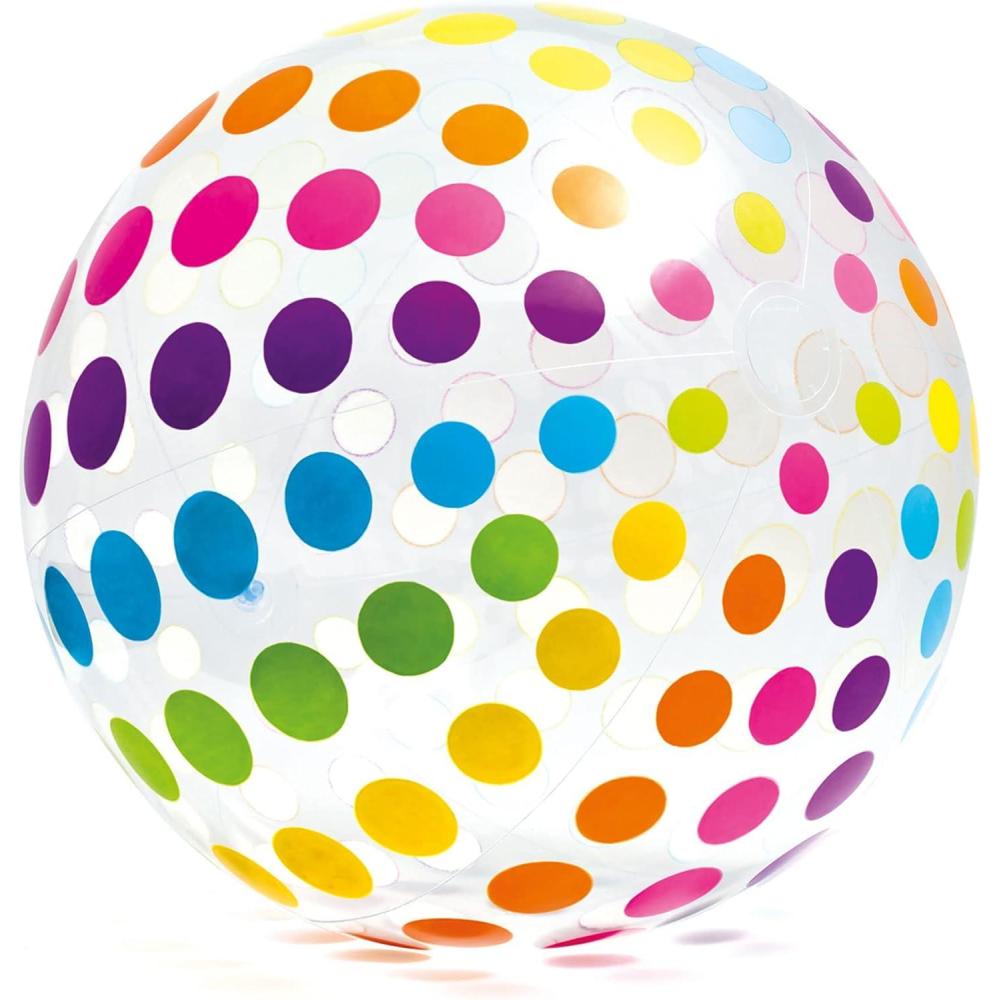 imageIntex Jumbo Inflatable Ball with Colorful Dot Pattern Multi 42