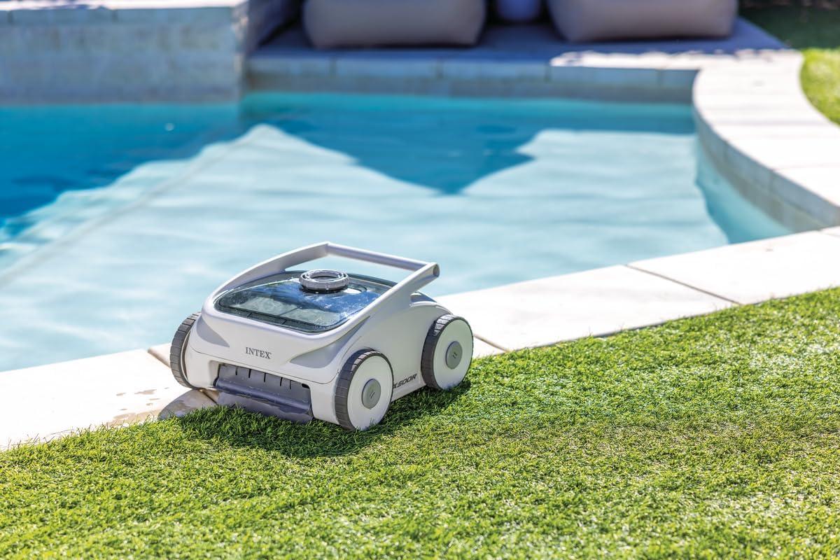 imageINTEX 28623E ZX500R Cordless Electric Robotic Pool Cleaner for Above Ground In Ground Swimming Pools with Max Depth of 79in 120min Run Time on Full Charge