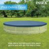 INTEX 28088E 20ft X 8in Round All-Season Deluxe Pool Cover for 20ft Round Frame Above Ground Pools with Secure Rope-Tie and Pre-Drilled Drain Holes(1′ (Round))