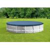 INTEX 28088E 20ft X 8in Round All-Season Deluxe Pool Cover for 20ft Round Frame Above Ground Pools with Secure Rope-Tie and Pre-Drilled Drain Holes(15′ (Round))