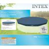 INTEX 28088E 20ft X 8in Round All-Season Deluxe Pool Cover for 20ft Round Frame Above Ground Pools with Secure Rope-Tie and Pre-Drilled Drain Holes(15′ (Round))
