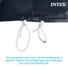 Intex 28026E UV Resistant Deluxe Debris Pool Cover for 13-Foot Intex Easy Set Above Ground Swimming Pool, Vinyl Round Cover with Drain Holes and Nylon Tie-Down Ropes, Blue