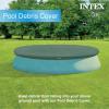 Intex 28026E UV Resistant Deluxe Debris Pool Cover for 13-Foot Intex Easy Set Above Ground Swimming Pool, Vinyl Round Cover with Drain Holes and Nylon Tie-Down Ropes, Blue