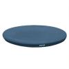 Intex 28026E UV Resistant Deluxe Debris Pool Cover for 13-Foot Intex Easy Set Above Ground Swimming Pool, Vinyl Round Cover with Drain Holes and Nylon Tie-Down Ropes, Blue