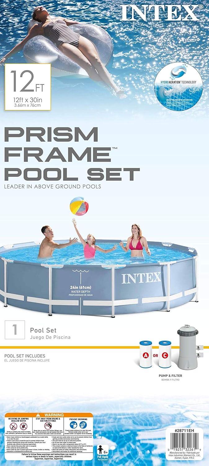 imageIntex 12ft X 30in Prism Frame Pool Set with Filter Pump