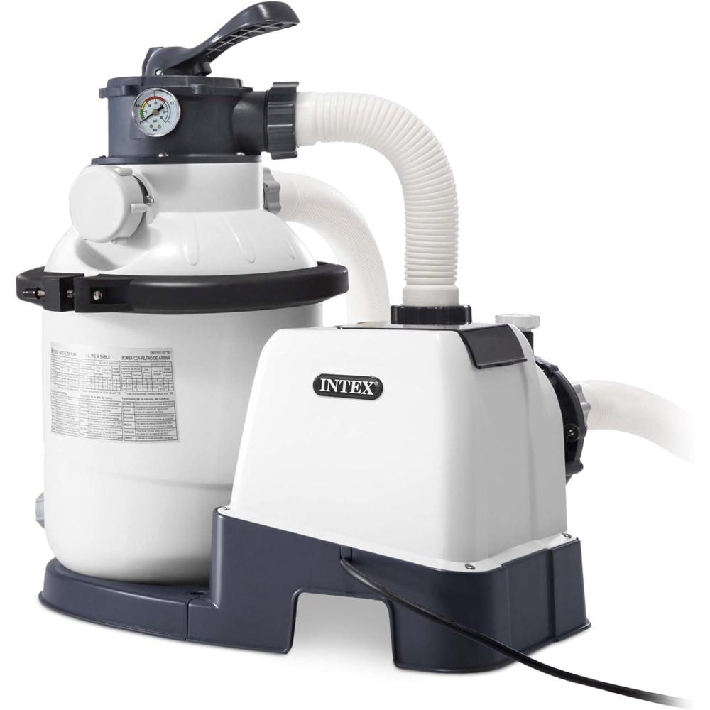 imageINTEX 26655EG SX2100 Plus Krystal Clear Sand Filter Pump for Above Ground Pools 2100 GPH Pump Flow Rate Improved Circulation and Filtration Easy Installation Improved Water Clarity EasytoClean1 500 Gallons Per Hour