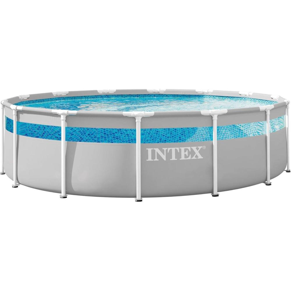 imageINTEX 26721MZ 14ft x 42in Prism Frame Clearview Premium Above Ground Pool Set Includes 1000 GPH Krystal Clear Cartridge Filter Pump  3357 Gallon Capacity  Age Grade 614 x 42