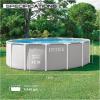 INTEX 26725EP Prism Frame Above Ground Swimming Pool Set: 15ft x 48in – Includes 1000 GPH Cartridge Filter Pump – Removable Ladder – Pool Cover – Ground Cloth