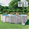 INTEX 26731EP Prism Frame Above Ground Swimming Pool Set: 18ft x 48in – Includes 1500 GPH Cartridge Filter Pump – Removable Ladder – Pool Cover – Ground Cloth