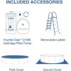 INTEX 26731EP Prism Frame Above Ground Swimming Pool Set: 18ft x 48in – Includes 1500 GPH Cartridge Filter Pump – Removable Ladder – Pool Cover – Ground Cloth