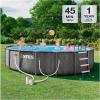 INTEX 26743EP Prism Frame Above Ground Swimming Pool Set: 18ft x 48in – Includes 1500 GPH Cartridge Filter Pump – Removable Ladder – Pool Cover – Ground Cloth