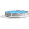 Intex 26710EH Prism 12ft x 30in Metal Frame Outdoor Above Ground Round Swimming Pool with Protective Canopy (Filter Pump Not Included)
