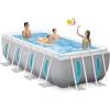 INTEX 26721MZ 14ft x 42in Prism Frame Clearview Premium Above Ground Pool Set: Includes 1000 GPH Krystal Clear Cartridge Filter Pump – 3357 Gallon Capacity – Age Grade 6+(13′ x 6.5′ x 48″)