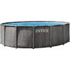 INTEX 26741EP Prism Frame Above Ground Swimming Pool Set: 15ft x 48in – Includes 1000 GPH Cartridge Filter Pump – Removable Ladder – Pool Cover – Ground Cloth
