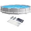Intex 26710EH Prism 12ft x 30in Metal Frame Outdoor Above Ground Round Swimming Pool with Protective Canopy (Filter Pump Not Included)