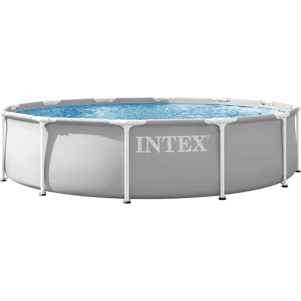 imageINTEX 26710EP 12Ft X 30In Prism Frame Premium Above Ground Swimming Pool SuperTough Puncture Resistant Rust Resistant Easy Assemble 1718 Gallon Capacity Pool Only Pump Not Included12 x 30