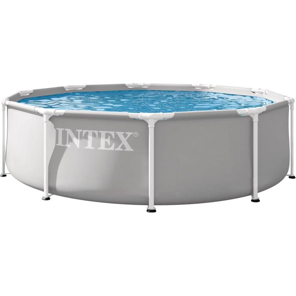 imageINTEX 26710EP 12Ft X 30In Prism Frame Premium Above Ground Swimming Pool SuperTough Puncture Resistant Rust Resistant Easy Assemble 1718 Gallon Capacity Pool Only Pump Not Included10 x 30