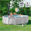 INTEX 26719EP Prism Frame Above Ground Swimming Pool Set: 14ft x 42in – Includes 1000 GPH Cartridge Filter Pump – Removable Ladder – Pool Cover – Ground Cloth