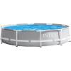 Intex 10ft x 30in Prism Metal Frame Above Ground Swimming Pool with Filter Pump and Cleaning Maintenance Kit with Vacuum, Skimmer and Pole 26701EH
