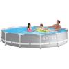 Intex 26710EH 12ft x 30in Prism Frame Outdoor Above Ground Round Swimming Pool & Robot Vacuum Cleaner Fits up to 6 People (Filter Pump Not Included)