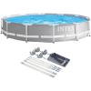 Intex 26711EH 12ft x 30in Prism Metal Frame Above Ground Swimming Pool with 530 GPH GCFI Filter Pump and Protective Canopy and fits up to 6 People