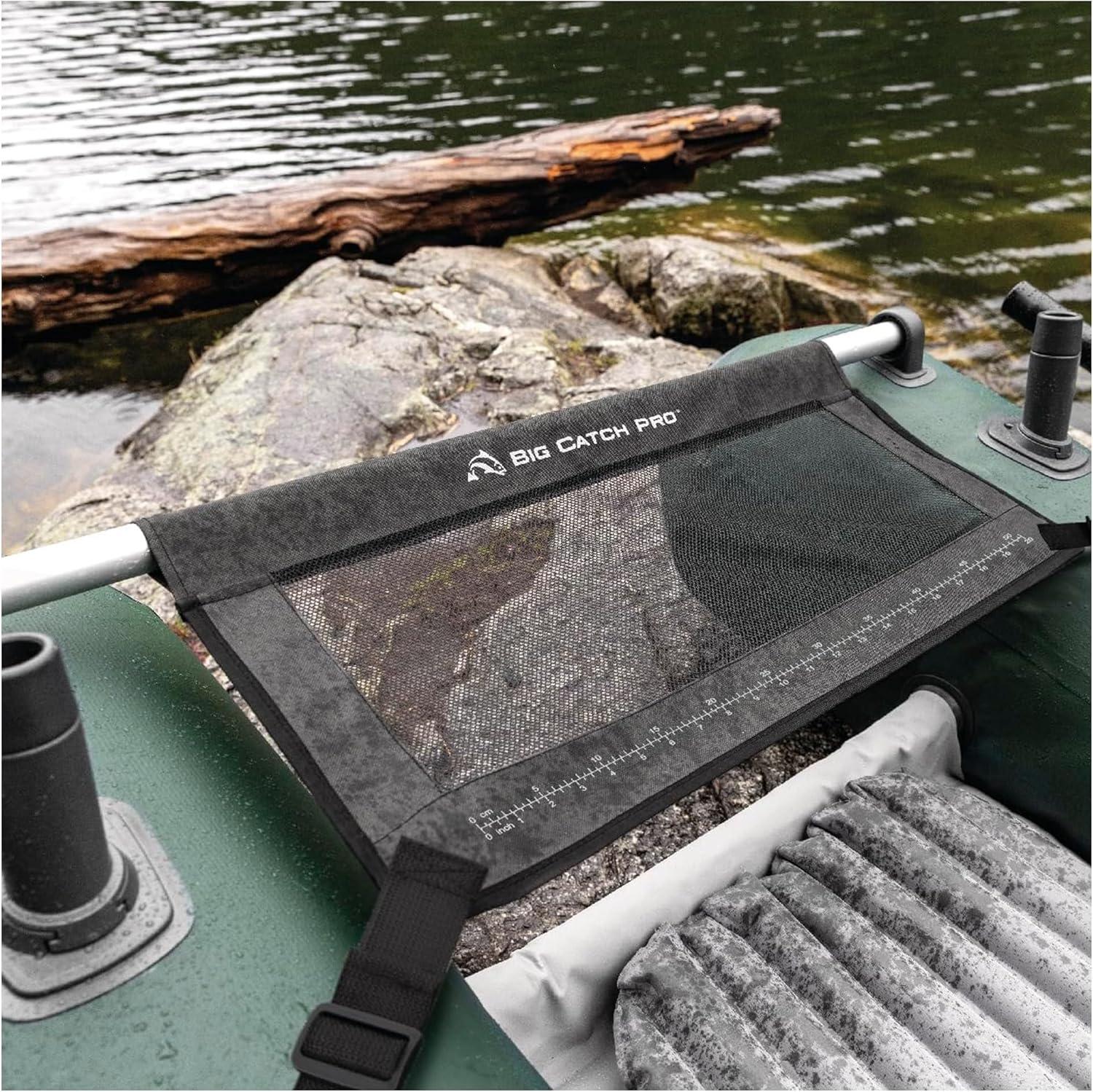 imageINTEX Big Catch Pro Inflatable Fishing Float Tube Includes Deluxe 54in Boat Oars and HighOutput Pump Detachable Fishing Rod Holders Mesh Fish Ruler HeavyDuty Backpack 308lb Weight Capacity