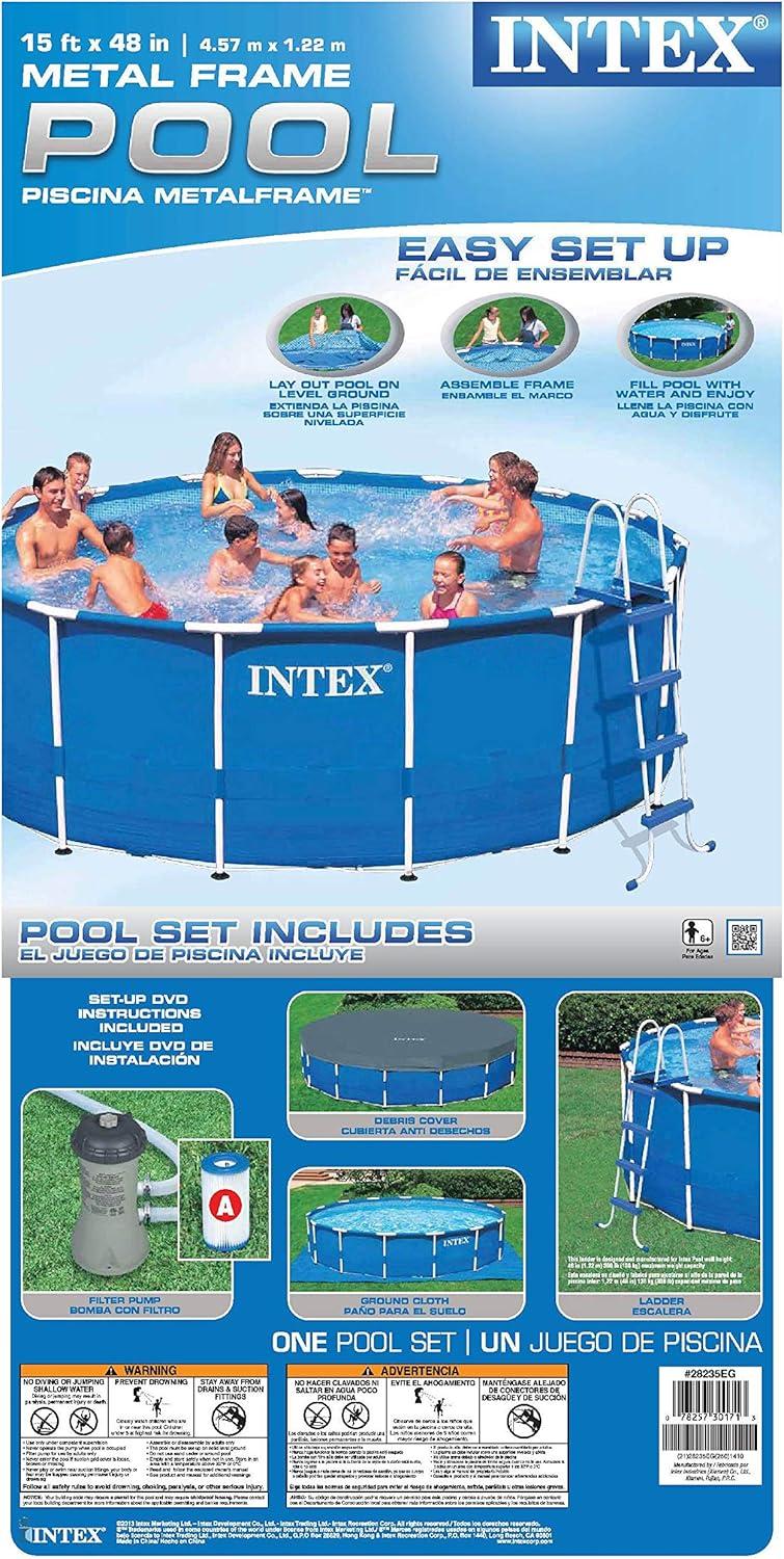 imageIntex 15ft X 48in Metal Frame Pool Set15Feet by 48inch