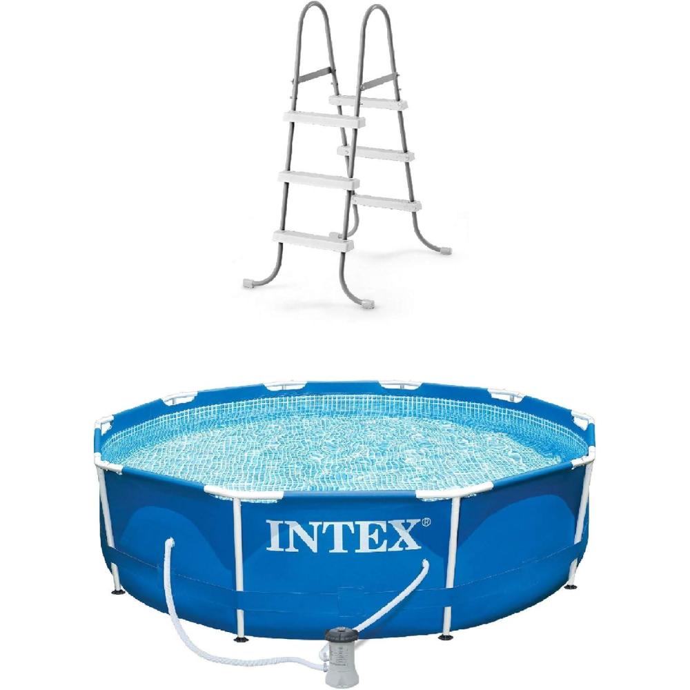 imageIntex AboveGround Pool Ladder w Intex 10 x 25Foot Pool Set with Filter Pump