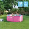 INTEX 28290EP 8Ft X 30In Pink Metal Frame Above Ground Swimming Pool(8′ x 30″)