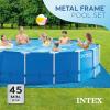 Intex 15ft x 48in Above Ground Frame Swimming Pool Set with 120V 1,000 GPH Pump, Filter Pump Cartridges, Ground Cloth, and Debris Cover