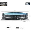 Intex 26339EH Ultra XTR 24ft x 52in Above Ground Swimming Pool Set with Sand Filter Pump, Inflatable Lounge Pool Recliners (2-Pack) and Inflatable Beverage Cooler