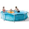 Intex 28207EH 10 Feet x 30 Inch Metal Frame Outdoor Backyard Above Ground Circular Beachside Swimming Pool with Filter Pump and Protective Canopy