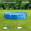 Intex 28211EH 12-Foot x 30-inch Metal Frame Round 6 Person Outdoor Above Ground Swimming Pool with GFCI Filter Pump and Pool Cover