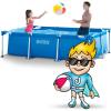 Intex 28272EH 9ft 10in X 6ft 6in X 29 1/2in Rectangular Frame Above Ground Swimming Pool, Blue