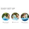 Intex 4 Person Metal Frame Outdoor Above Ground Pool Set with Drain Plug, Filter Pump, and 6 Type H Replacement Filter Cartridges, Blue
