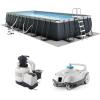 INTEX 26363EH Ultra XTR 24ft x 12ft x 52in Above Ground Swimming Pool Set with Sand Filter Pump and Automatic Pool Floor Cleaner