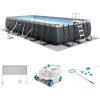 INTEX 26367EH Ultra XTR 24ft x 12ft x 52in Above Ground Swimming Pool Set with Sand Filter Pump and Deluxe Automatic Vacuum Cleaner
