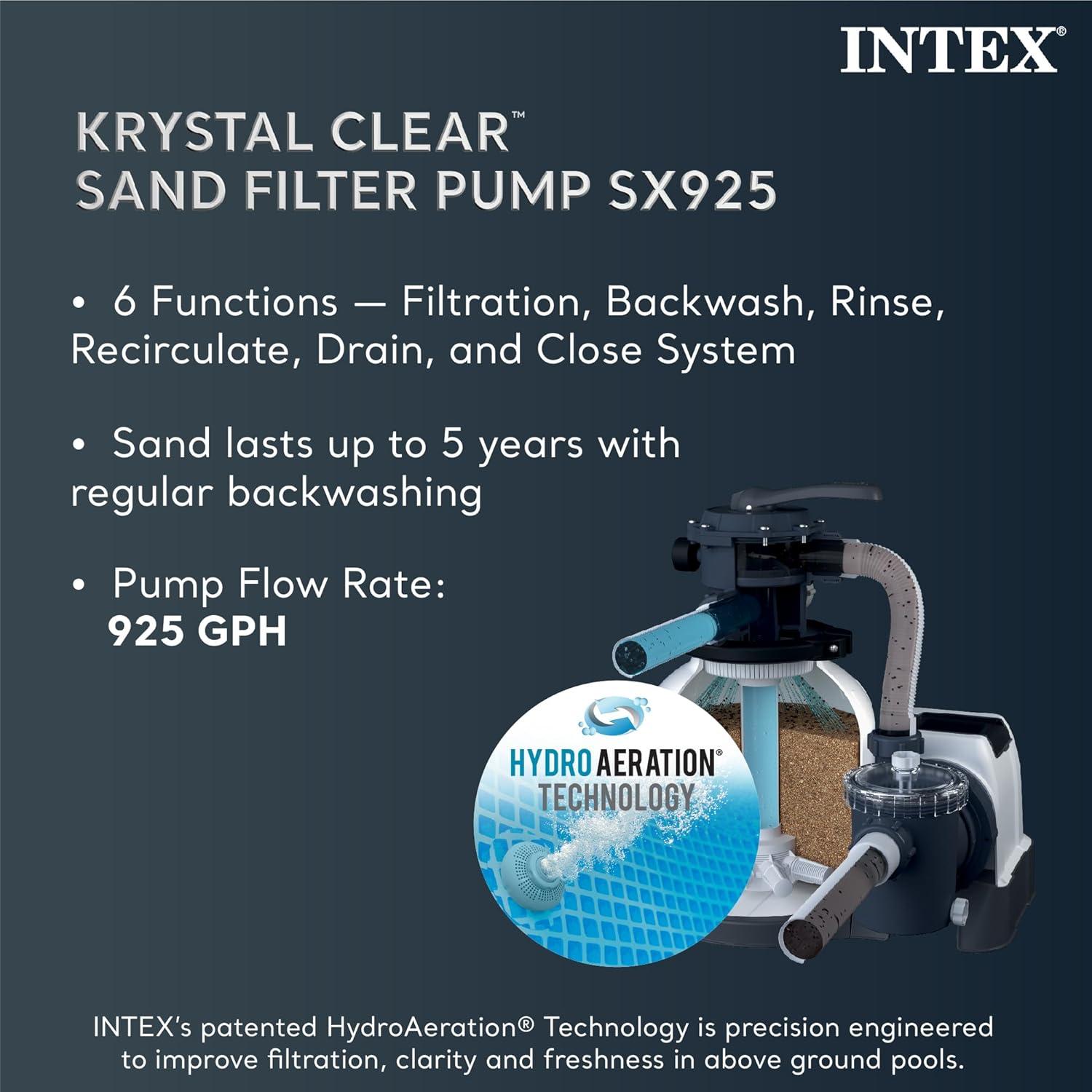 imageINTEX 26333EH Ultra XTR 20ft x 48in Above Ground Swimming Pool Set with Sand Filter Pump and OptiFlow 50lb Premium Filter Sand14 x 42