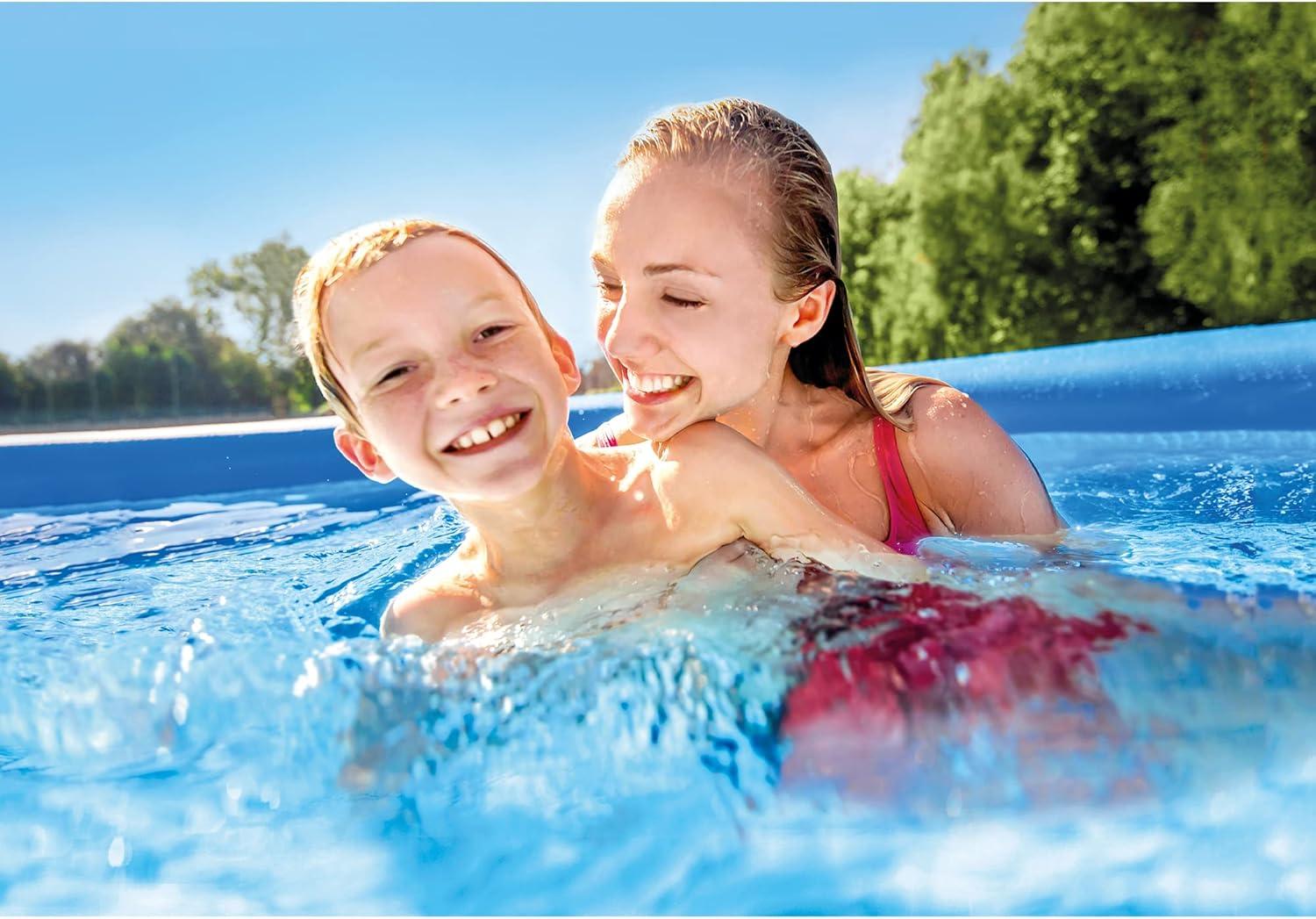 imageINTEX 28157EH Easy Set Inflatable Swimming Pool Set 15ft x 33in Includes 530 GPH Cartridge Filter Pump PunctureResistant Material 2587 Gallon Capacity 26in Water Depth