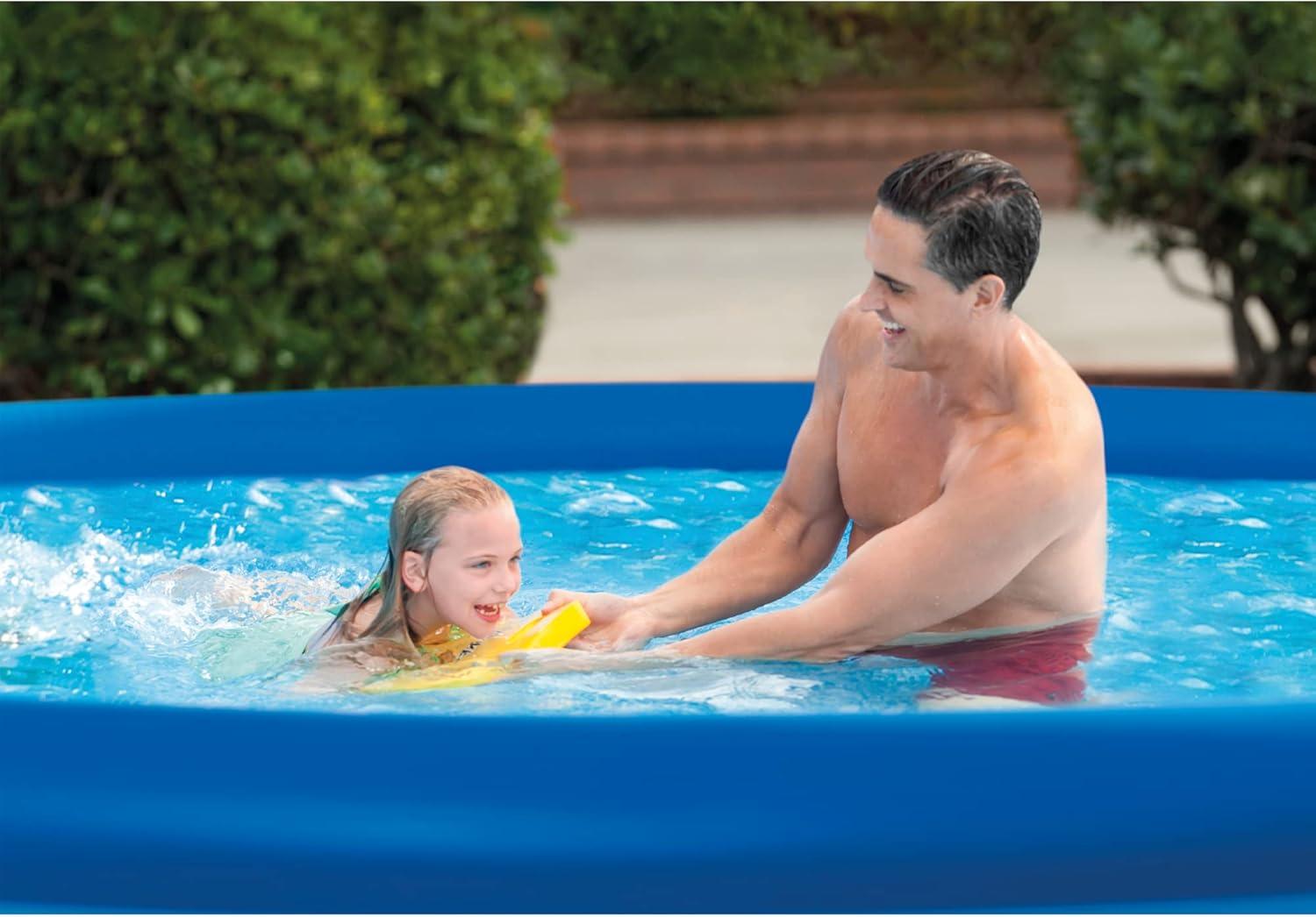 imageINTEX 28157EH Easy Set Inflatable Swimming Pool Set 15ft x 33in Includes 530 GPH Cartridge Filter Pump PunctureResistant Material 2587 Gallon Capacity 26in Water Depth