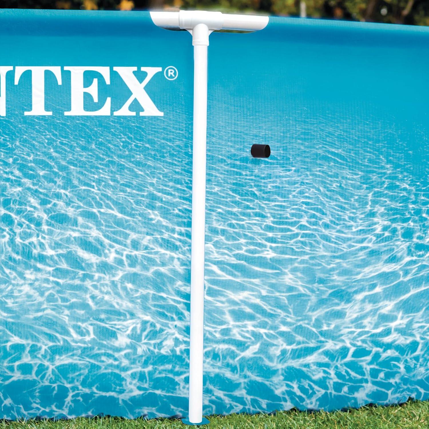 imageINTEX 28206EP 10Ft X 30In Beachside Metal Frame Above Ground Swimming Pool Pool Only Pump Not Included